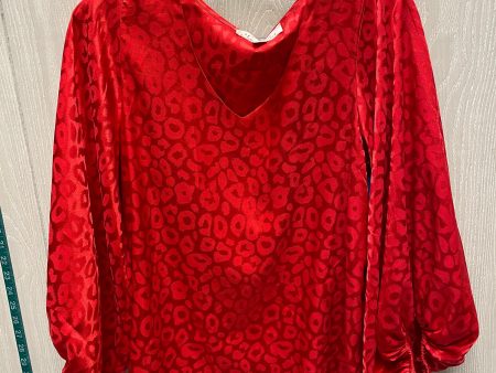 Blouse Long Sleeve By Clothes Mentor In Red, Size: S Online Hot Sale