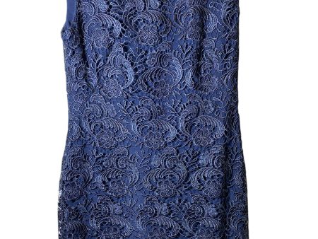 Dress Party Midi By Lauren By Ralph Lauren In Navy, Size: 10 Online Hot Sale