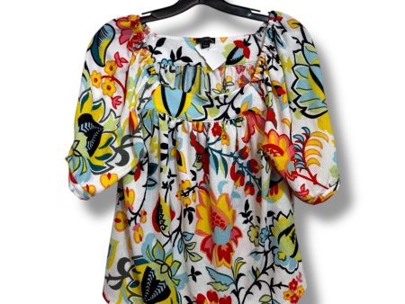 Top Short Sleeve Basic By Ann Taylor In Multi-colored, Size: L Supply