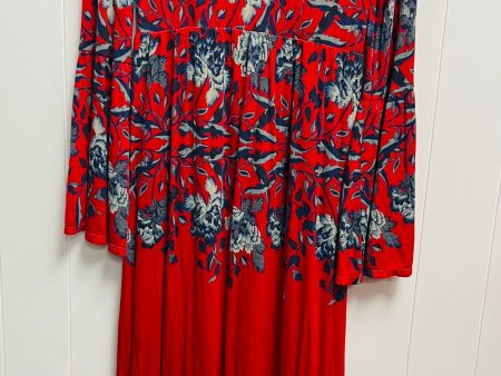 Dress Casual Maxi By Free People In Blue & Red, Size: M Online now