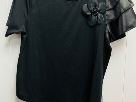 Top Short Sleeve By LOVE AND LACE In Black, Size: M Online Sale