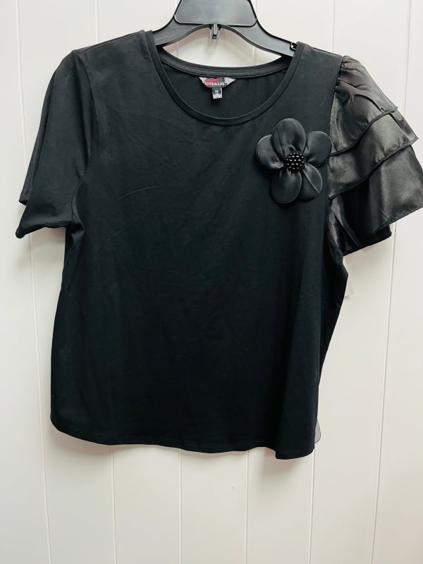 Top Short Sleeve By LOVE AND LACE In Black, Size: M Online Sale