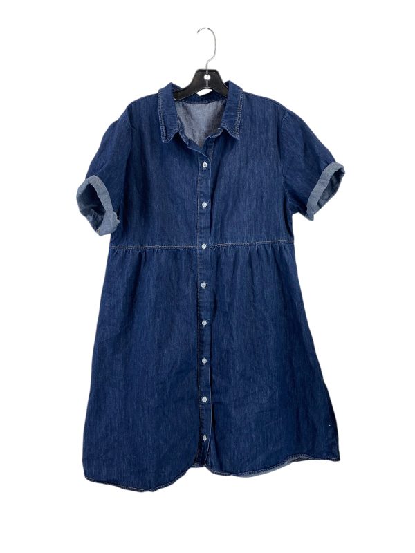 Dress Casual Short By Clothes Mentor In Blue Denim, Size: Xl Cheap