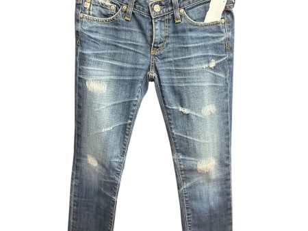 Jeans Straight By Adriano Goldschmied In Blue Denim, Size: 00 Cheap