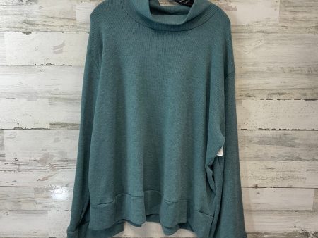 Top Long Sleeve By White Birch In Blue, Size: 3x For Cheap