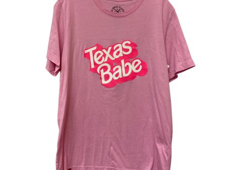 Top Short Sleeve Basic By Clothes Mentor In Pink, Size: L Hot on Sale