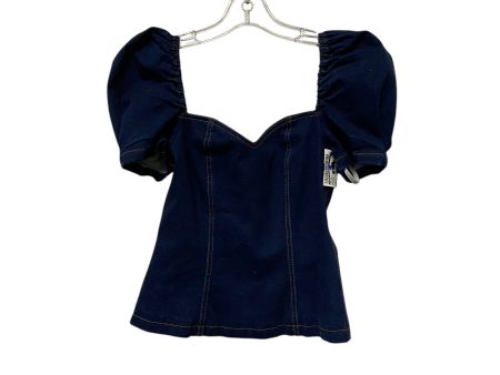 Top Short Sleeve By Lovers & Friends In Blue Denim, Size: Xxs For Discount