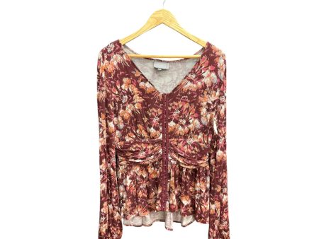 Top Long Sleeve By Anthropologie In Multi-colored, Size: L For Sale