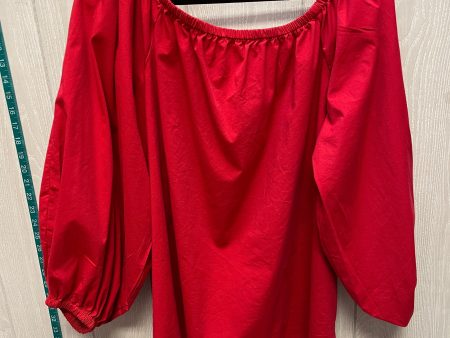 Top Long Sleeve By Ashley Stewart In Red, Size: Xl Sale