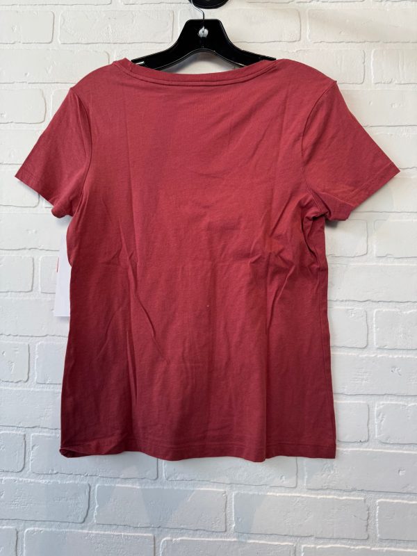 Top Short Sleeve Basic By A New Day In Orange, Size: S Hot on Sale