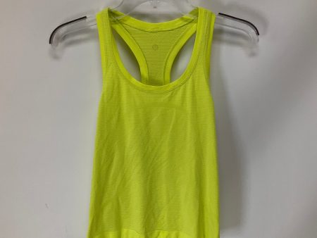 Athletic Tank Top By Lululemon In Yellow, Size: 8 Sale