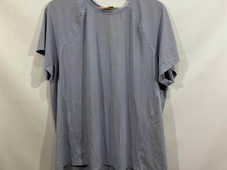 Athletic Top Short Sleeve By Athletica In Blue, Size: Xl Online Hot Sale