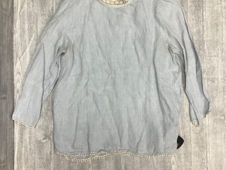 Top Long Sleeve By Zara Basic In Blue, Size: M Sale