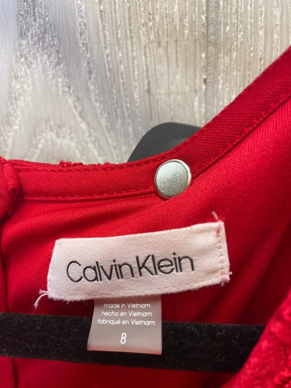 Dress Casual Short By Calvin Klein In Red, Size: M Fashion