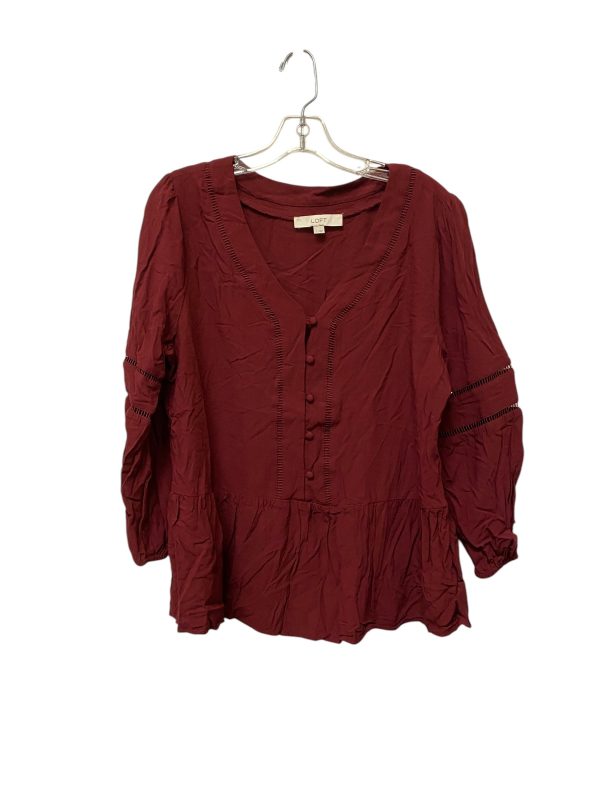 Top Long Sleeve By Loft In Red, Size: L Supply