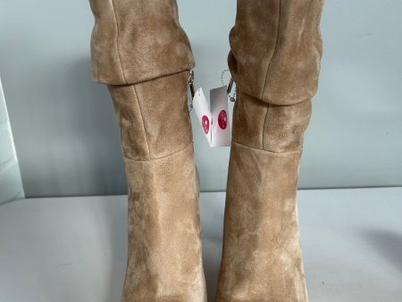 Boots Mid-calf Heels By Vince Camuto In Tan, Size: 7.5 Fashion