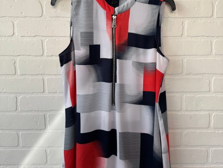 Top Sleeveless By Alfani In Blue & Red & White, Size: M For Sale