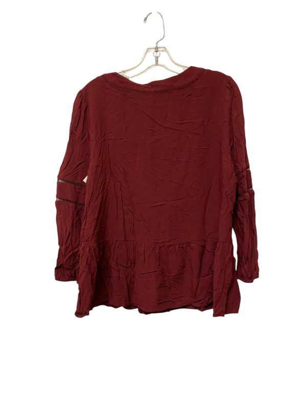 Top Long Sleeve By Loft In Red, Size: L Supply