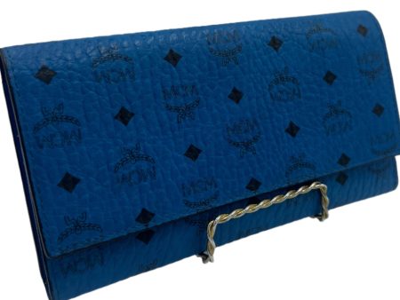 MCM Vistetos Blue Designer Wallet For Discount