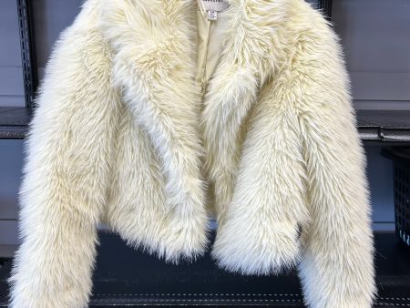 Jacket Faux Fur & Sherpa By Clothes Mentor In Cream, Size: S Online