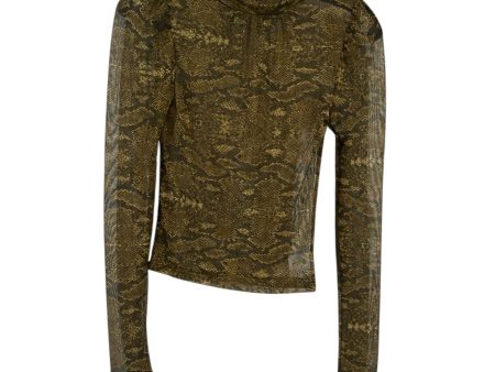 Top Long Sleeve Basic By Clothes Mentor In Snakeskin Print, Size: Xs on Sale