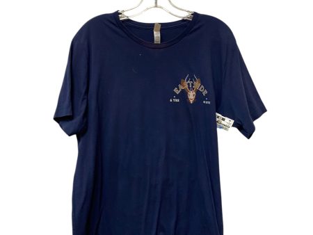 Top Short Sleeve By Bella + Canvas In Blue, Size: L For Cheap