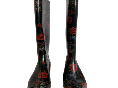 Boots Rain By Easy In Floral Print, Size: 8 on Sale