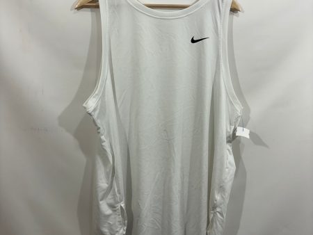 Athletic Tank Top By Nike Apparel In White, Size: 2x For Sale