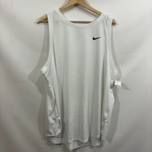 Athletic Tank Top By Nike Apparel In White, Size: 2x For Sale