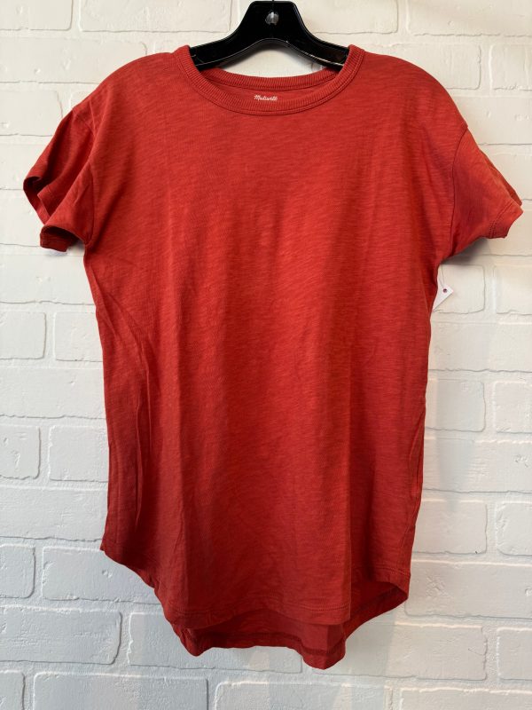 Top Short Sleeve Basic By Madewell In Orange, Size: S Online Hot Sale