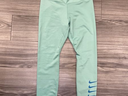 Athletic Leggings By Nike In Teal, Size: M on Sale