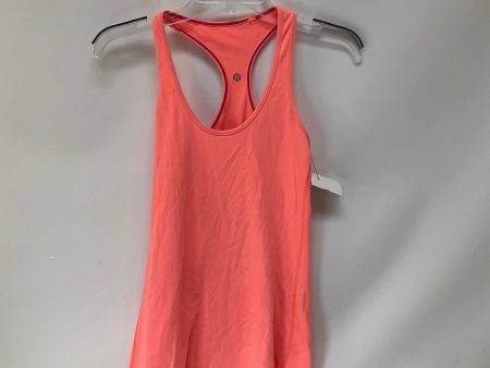 Athletic Tank Top By Lululemon In Orange, Size: 4 on Sale