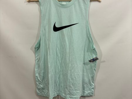 Athletic Tank Top By Nike In Aqua, Size: M Online Hot Sale