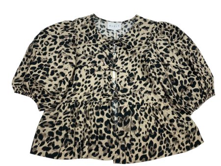 Top Short Sleeve By Mable In Animal Print, Size: S For Cheap