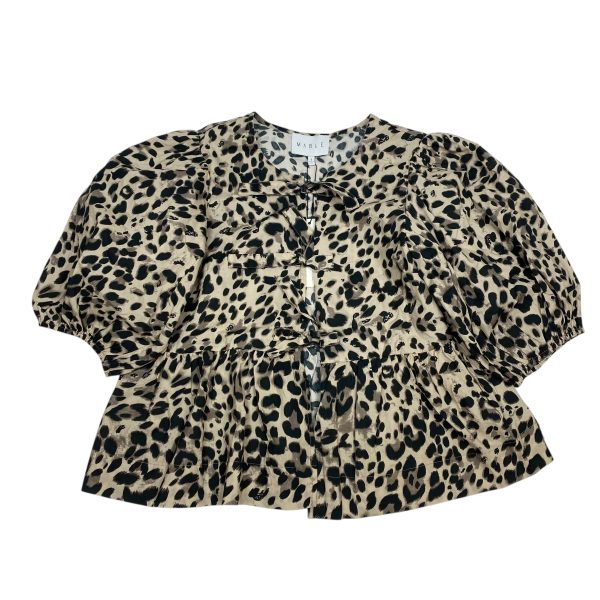 Top Short Sleeve By Mable In Animal Print, Size: S For Cheap