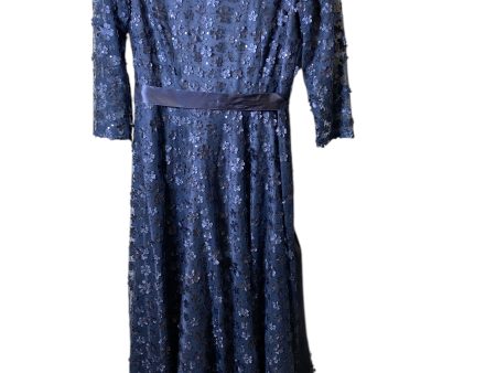 Dress Party Long By Tahari By Arthur Levine In Navy, Size: 8 For Cheap