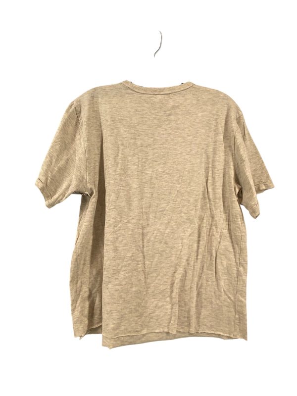 Top Short Sleeve Basic By Lucky Brand In Tan, Size: Xl Cheap