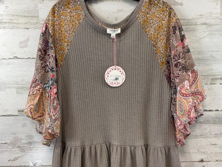 Top Short Sleeve By Umgee In Brown, Size: S Online Sale