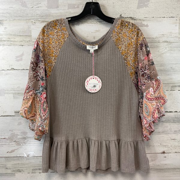 Top Short Sleeve By Umgee In Brown, Size: S Online Sale