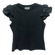 Ribbed Ruffle Top By Anthropologie In Black, Size: XS Cheap