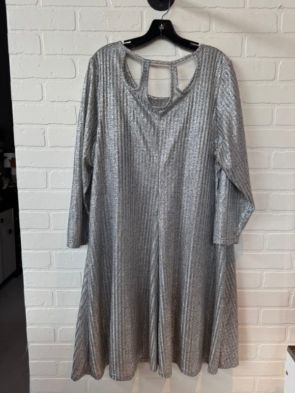 Dress Party Midi By Torrid In Silver, Size: 3x For Discount