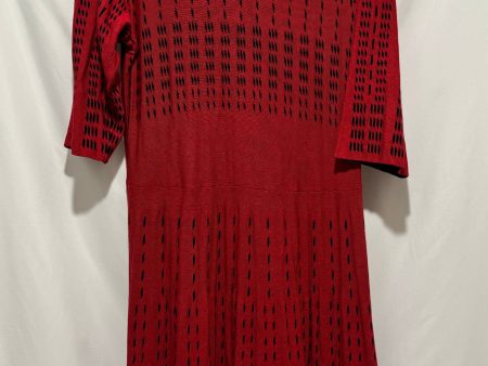 Dress Casual Midi By Ashley Stewart In Red, Size: 1x Sale