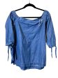 Top Short Sleeve By Loft In Blue Denim, Size: S Hot on Sale