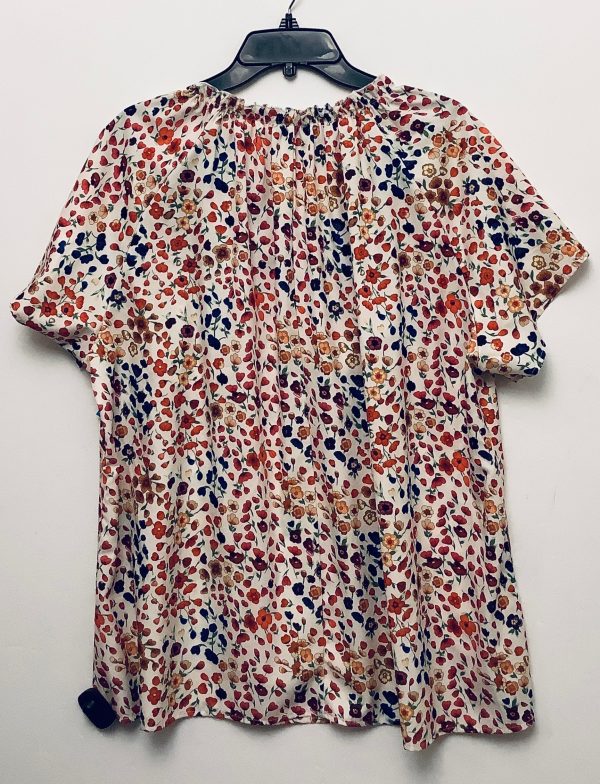 Top Short Sleeve By Shein In Floral Print, Size: 3x For Sale