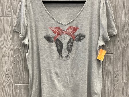 Top Short Sleeve By Maurices In Grey, Size: L For Discount