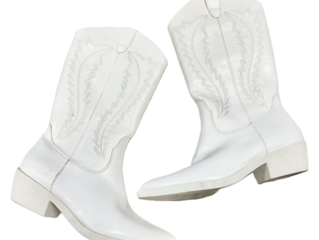 Boots Western By Madden Girl In White, Size: 8 For Cheap