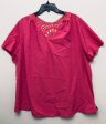 Top Short Sleeve By Shein In Pink, Size: 2x Online Sale