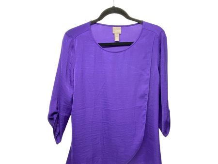 Top 3 4 Sleeve By Chicos In Purple, Size: M Online Hot Sale