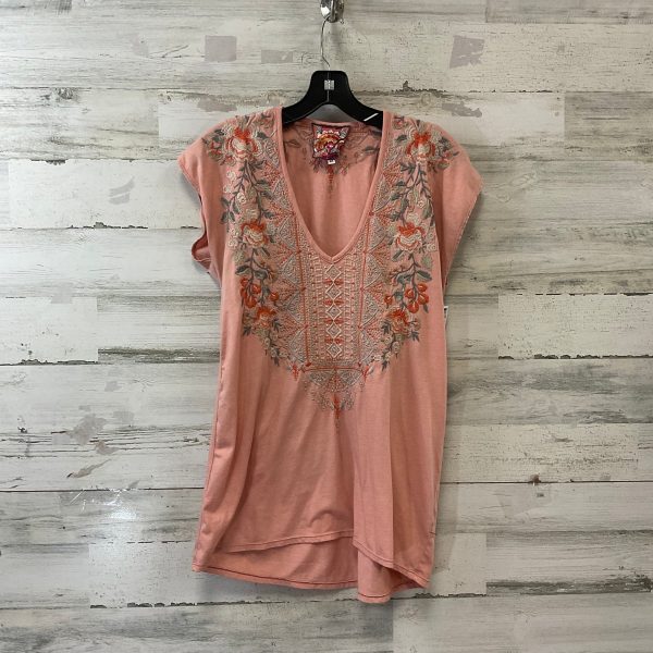 Top Short Sleeve By Johnny Was In Orange, Size: M Online now