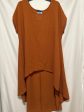 Top Short Sleeve By Cha Cha Vente In Brown, Size: 2x Hot on Sale